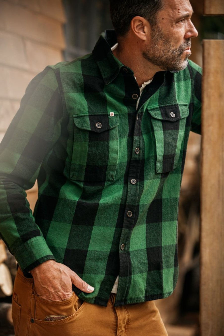 &SONS &Sons Yukon Flannel Field Shirt Green Online