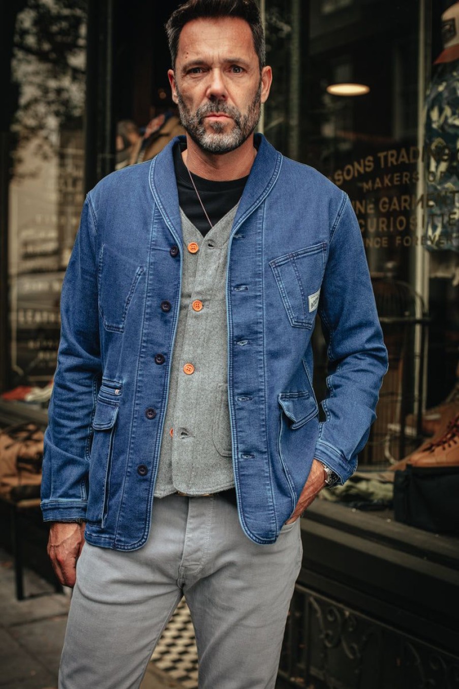 &SONS Crafter Indigo Wash Chore Jacket Online