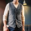 &SONS Grey Lincoln Waistcoat / Vest Hot