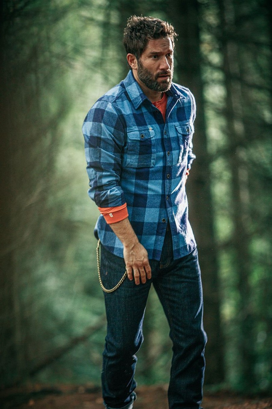 &SONS Yukon Flannel Field Shirt Blue Online