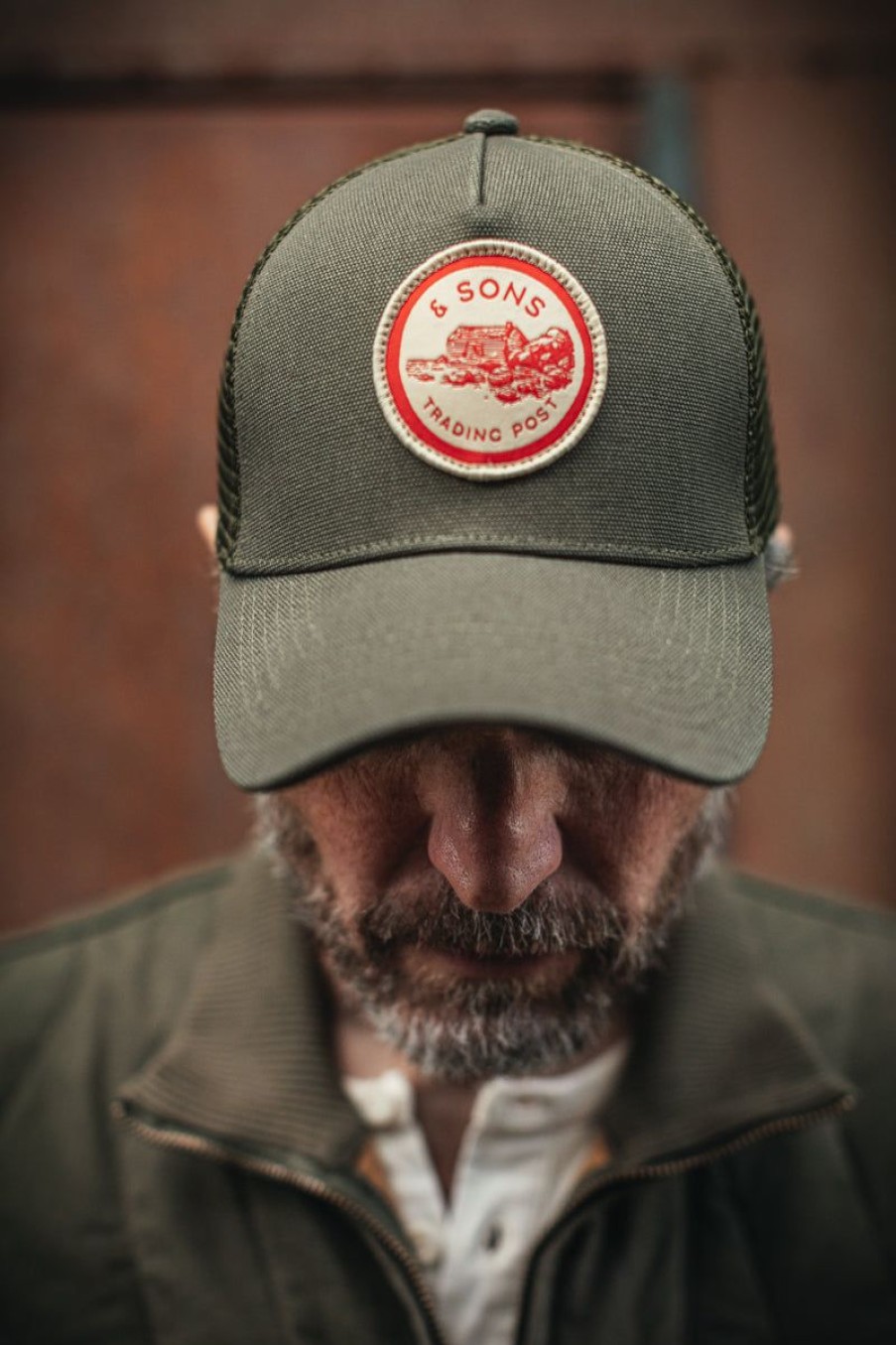 &SONS Trucker Badge Cap Army Green Hot