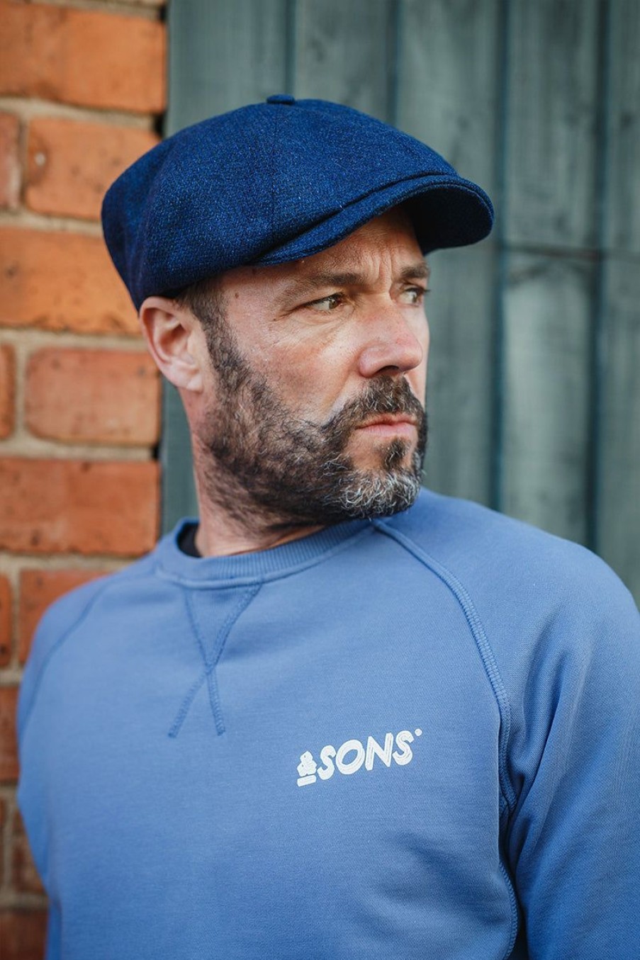 &SONS The London Baker Boy Hat- Blue Indigo Online