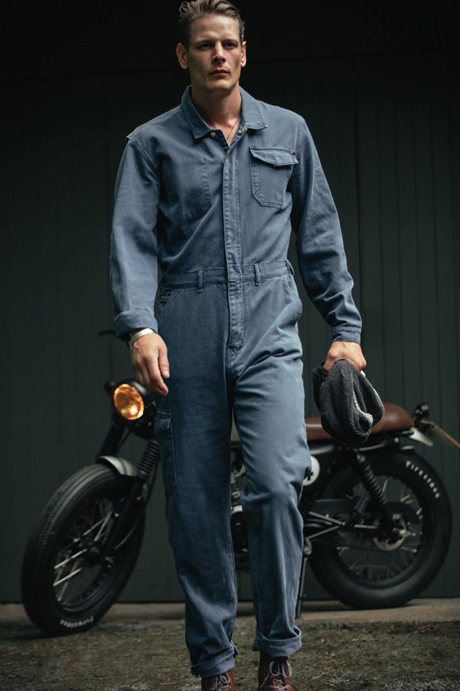 &SONS &Sons Churchill Coveralls Dark Denim Wholesale