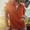 &SONS &Sons Cabana Shirt Burnt Orange Wholesale