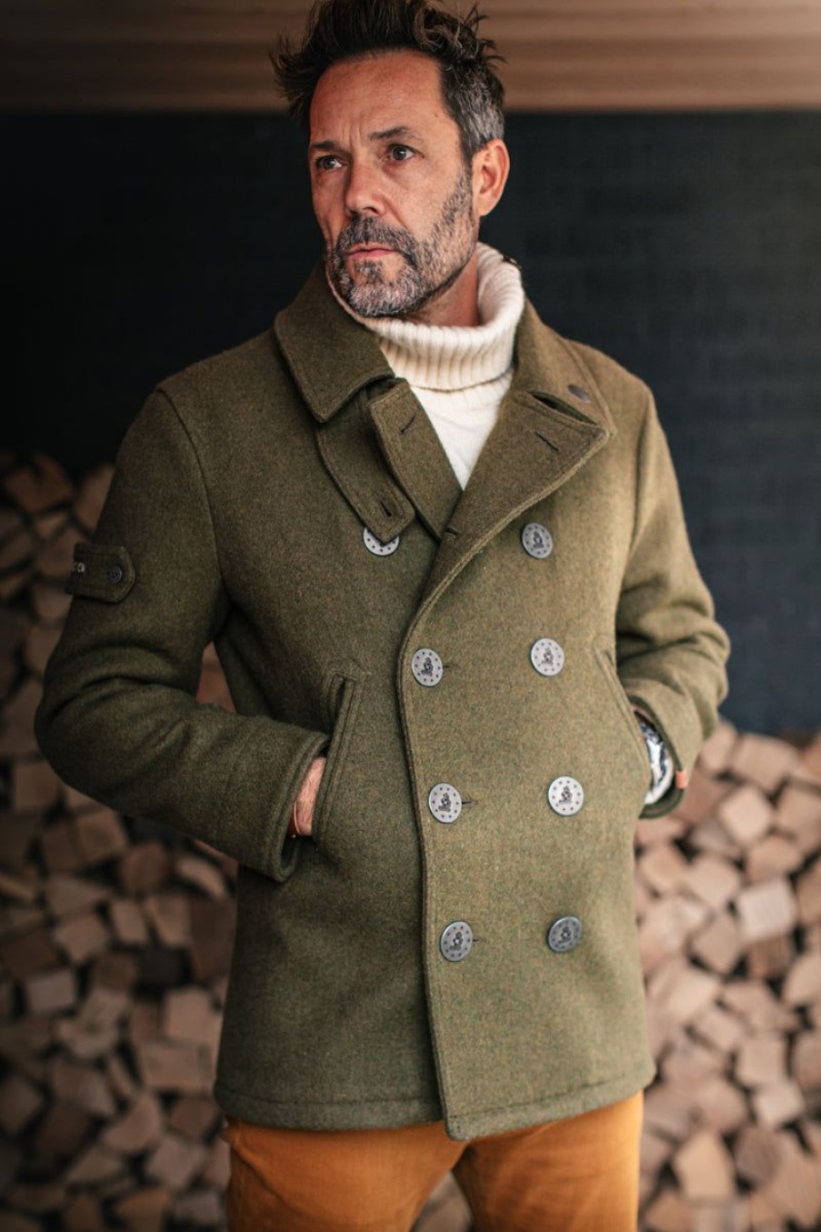 &SONS &Sons Boardwalk Peacoat Army Green Wholesale