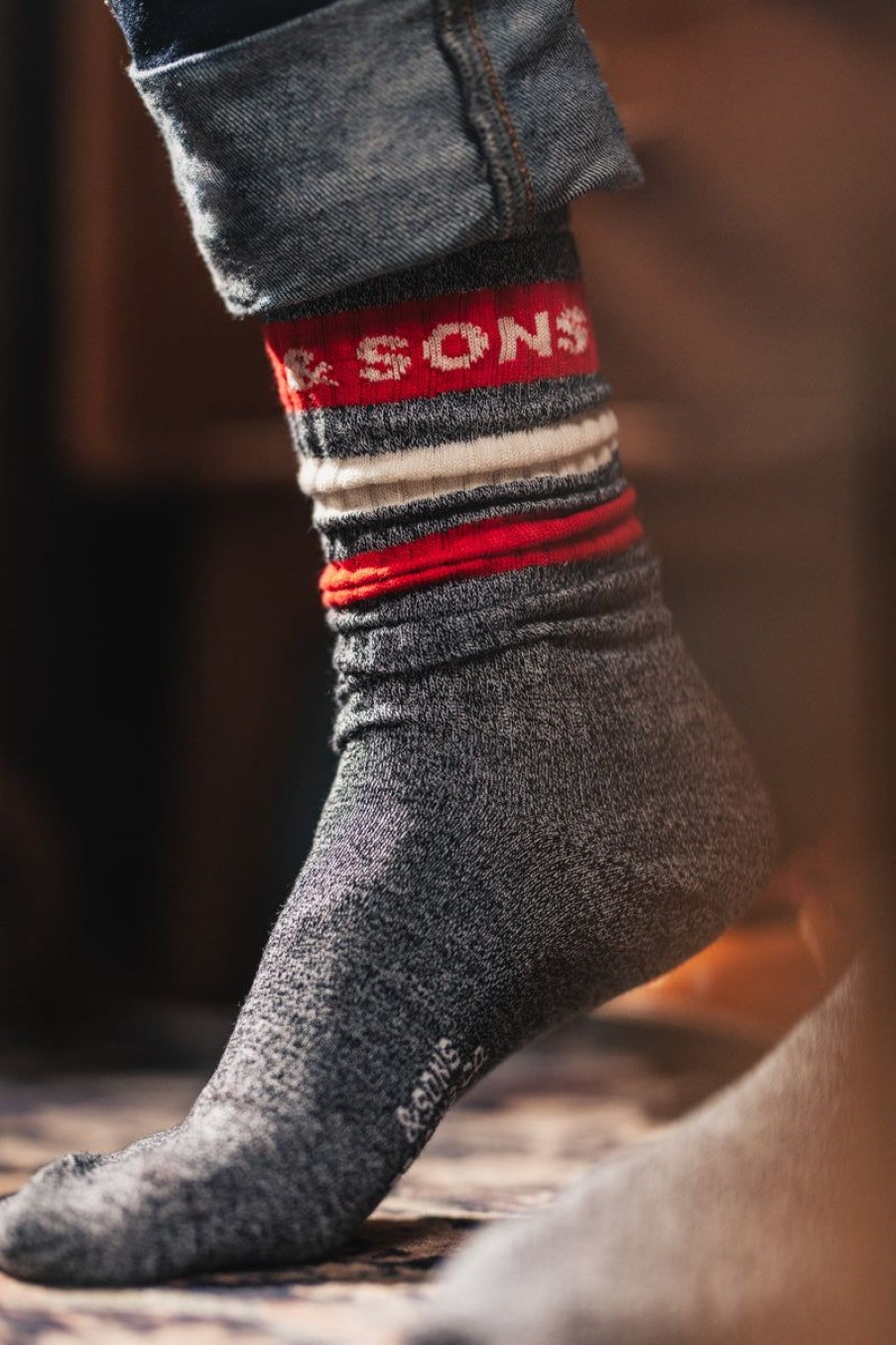 &SONS &Sons Baseline Socks Grey Hot