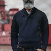 &SONS &Sons Port Shawl Collar Jumper Navy Best